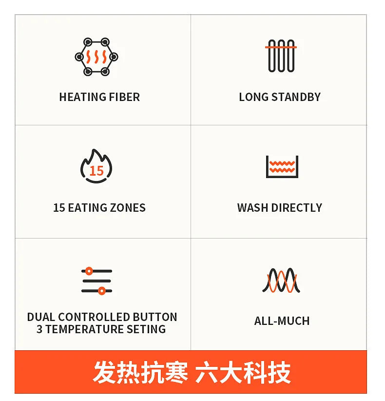 ThermoLayer Gear™ Graphene Heated Vest – 2 to 21 Zone Adjustable USB Heating Jacket for Men & Women