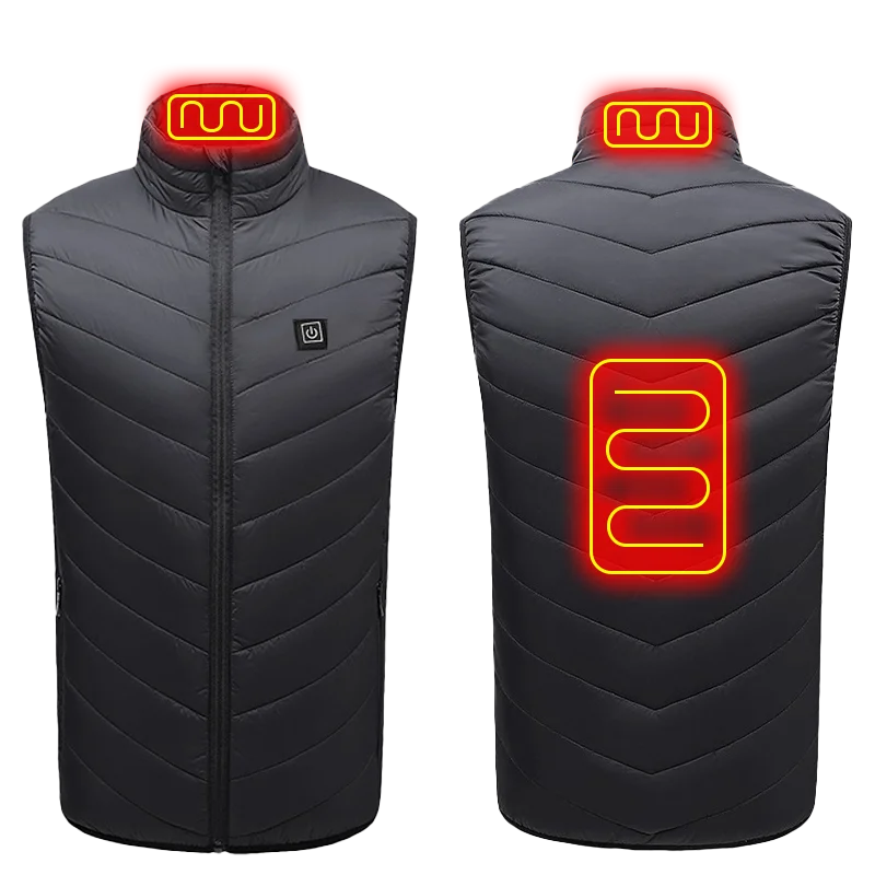 ThermoLayer Gear™ Graphene Heated Vest – 2 to 21 Zone Adjustable USB Heating Jacket for Men & Women